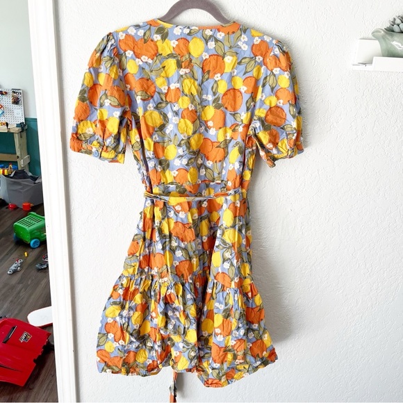 Modcloth Dress Women's 8 Princess Highway My Main Squeeze Citrus Wrap Dress - Picture 7 of 7